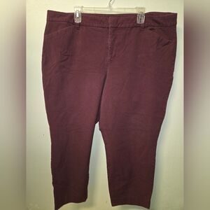 Womens Old Navy High-Rise Pixie Skinny Pants in Deep Burgundy Size 22